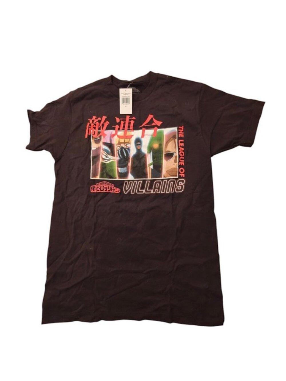 My Hero Academia Mens Black Med 100 Cotton Funimation League of Villains T Shirt
